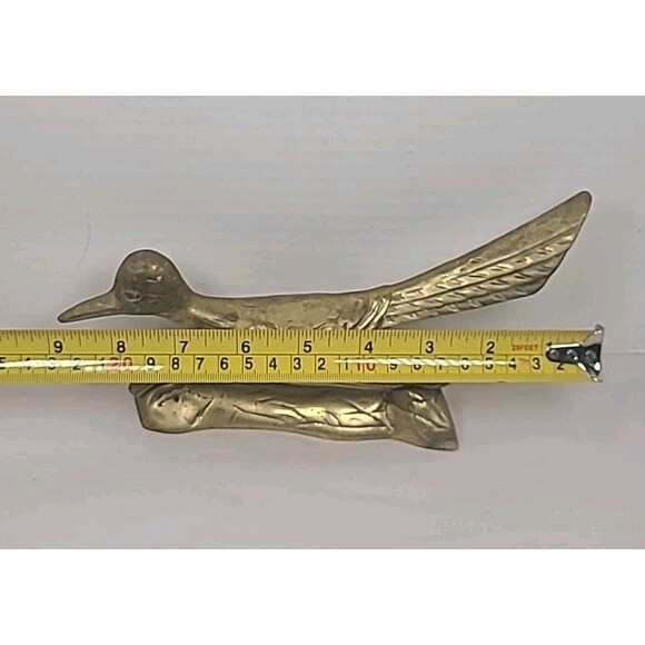 Vintage Solid Brass Roadrunner Bird Figurine Statue Paperweight - Picture 6 of 6
